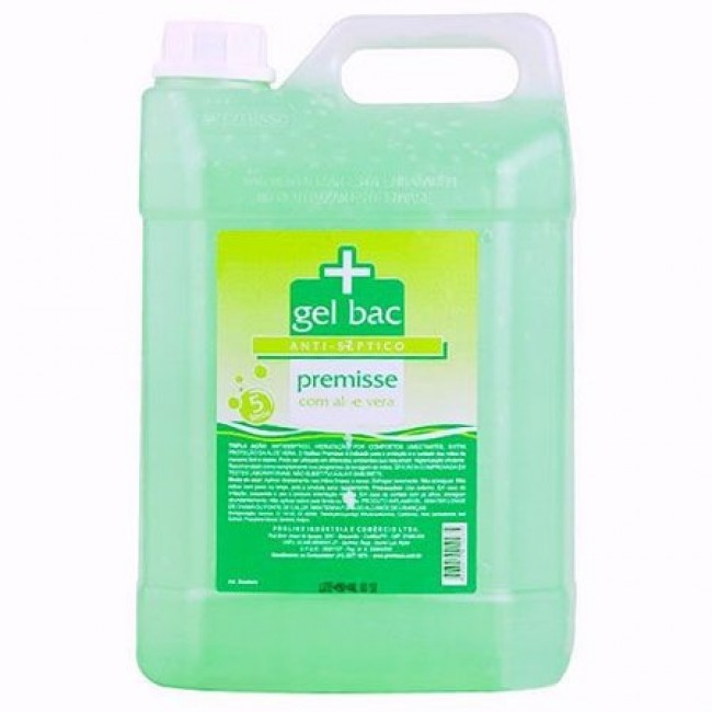 Gel Bac Aloe Vera Álcool 70% Premisse 5L