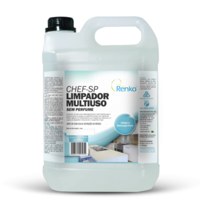 CHEF-SP Limpador Multiuso Sem Perfume 1:10 - 5l