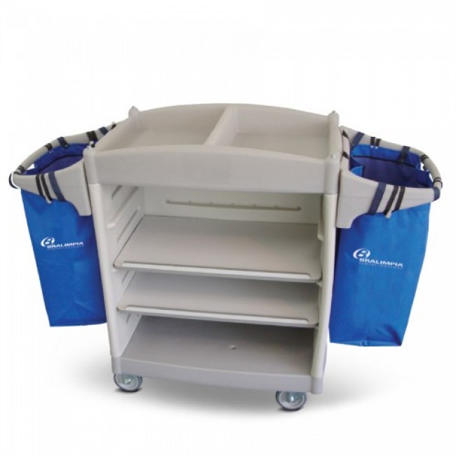 Carro Hotel Arrumadeira Bolonha c/2 Bolsas Bralimpia