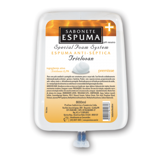 Refil Sabonete Antisséptico Triclosan 0,5% Premisse 700ml
